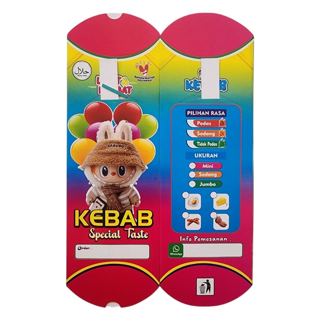 

100 PCS KERTAS KEBAB JUMBO/KEMASAN KEBAB/BUNGKUS KEBAB