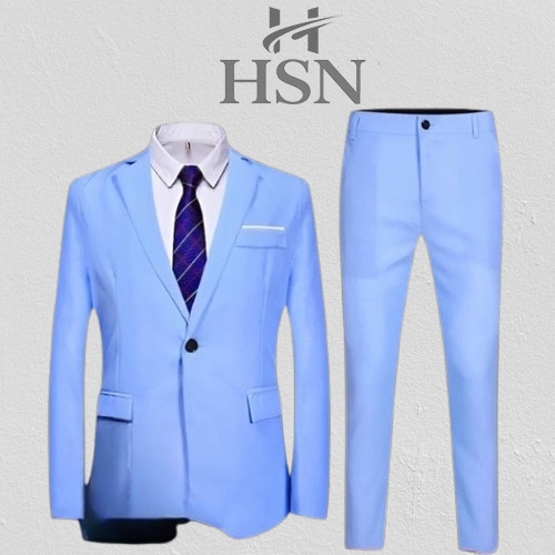 SETELAN JAS CELANA BIRU MUDA FORMAL / JAS FORMAL PRIA / JAS KANTOR / JAS NIKAH TERBARU