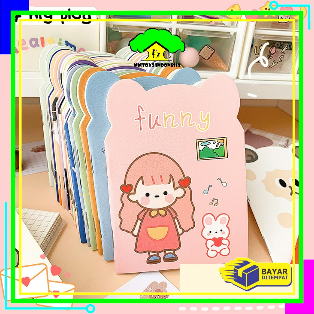 

EC MI-A40 Buku Tulis Memo Kecil Mini Motif Karakter Kartun / Note Book Buku Catatan Kartun Berkuping Cartoon Mini Book