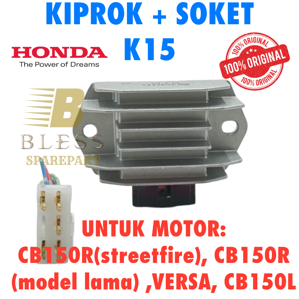 KIPROK+SOKET KODE-K15 MOTOR, CBR150/CB150 R /CB150/VERZA CRF/MEGA PRO/REC