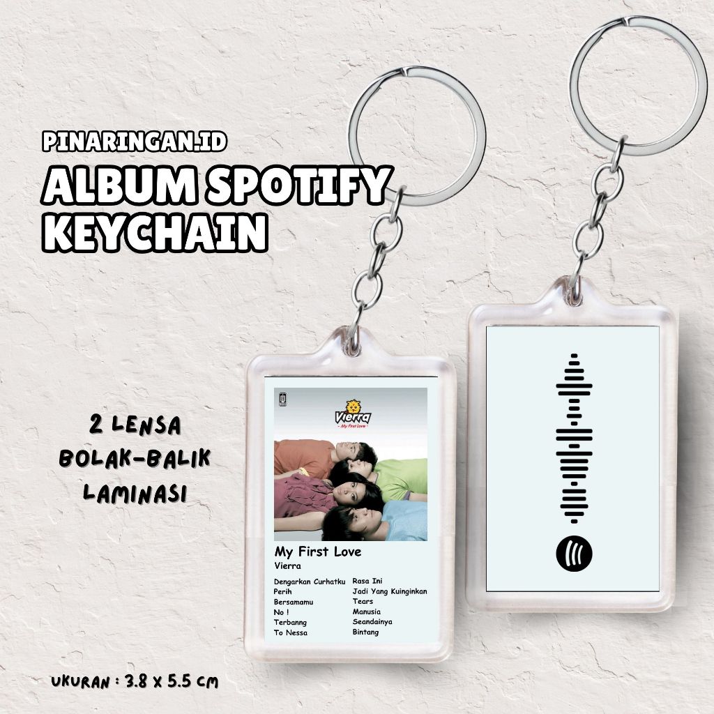 (Vierra) GANCI ACRYLIC SPOTIFY ALBUM BISA DI SCAN DI SPOTIFY FULL LAMINASI GLOSSY