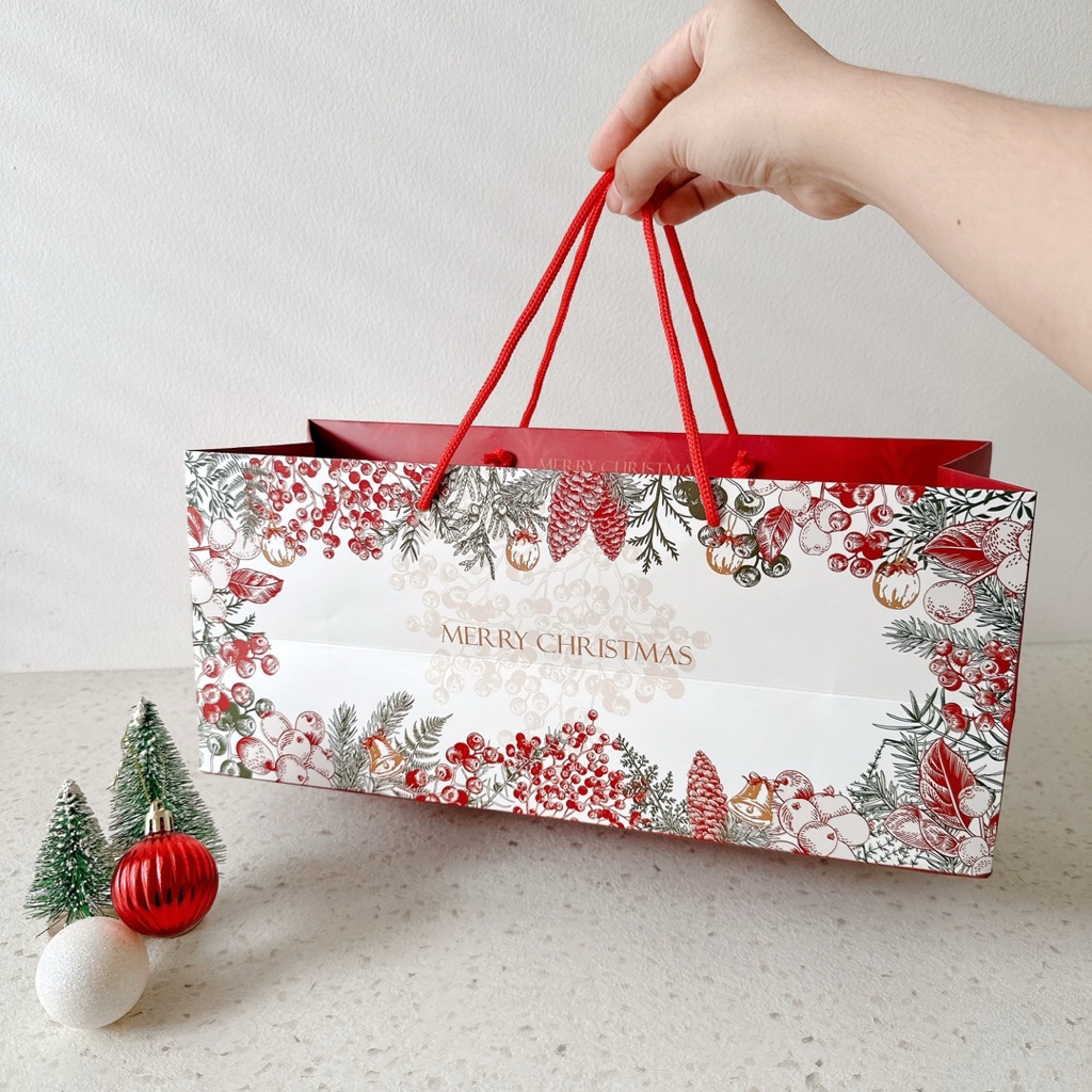 

(Isi 5 Pcs) Paperbag GRACE /GLORY | Paperbag Bolu Gulung Natal Paperbag Natal Box Jar Tabung