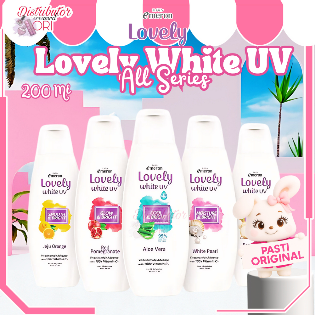EMERON LOVELY Hand & Body Lotion 200mL | Kemasan Ekonomis | Nourish & Bright | Moisture & Bright |Di