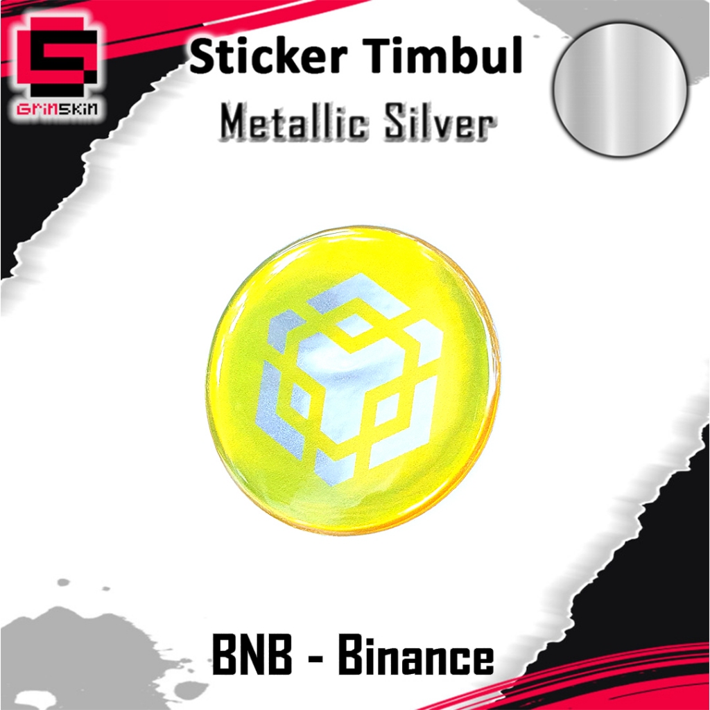 Sticker Timbul Emblem Logo BNB - Binance