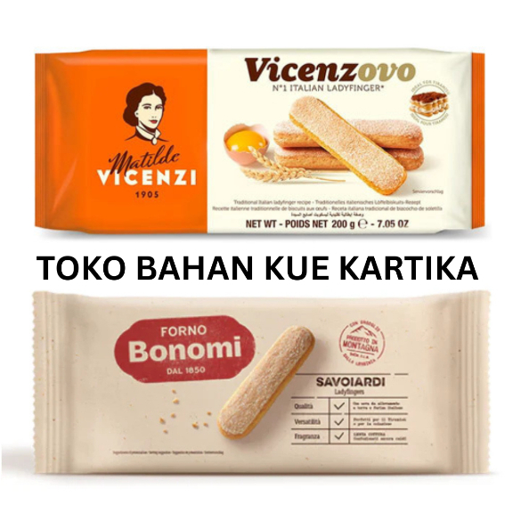 

Vincenzovo Lady Finger Biskuit Tiramisu 200gr / Forno Bonomi Lady Finger Biskuit Tiramisu 200gr