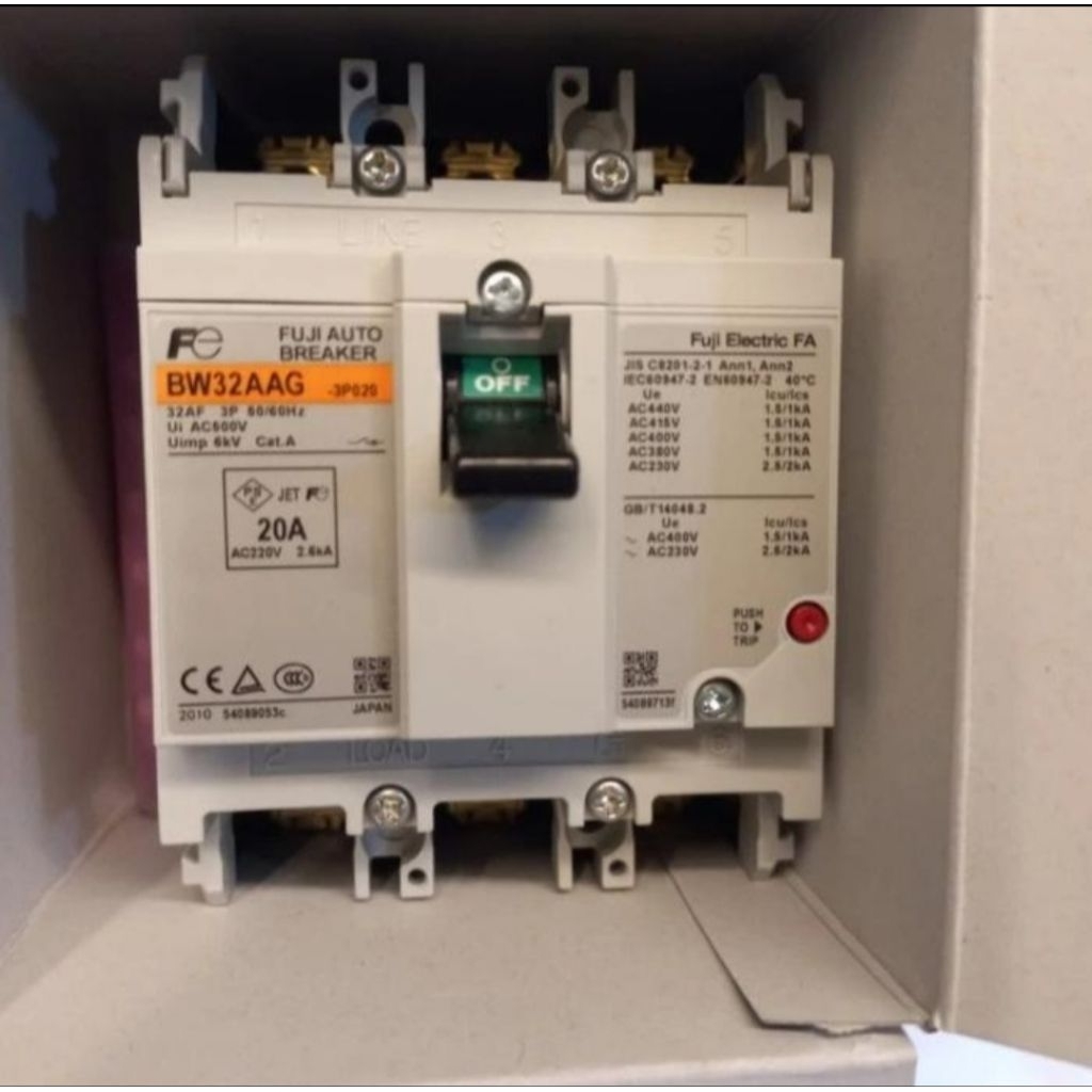 MCCB FUJI BW32AAG 3P 20A ORIGINAL