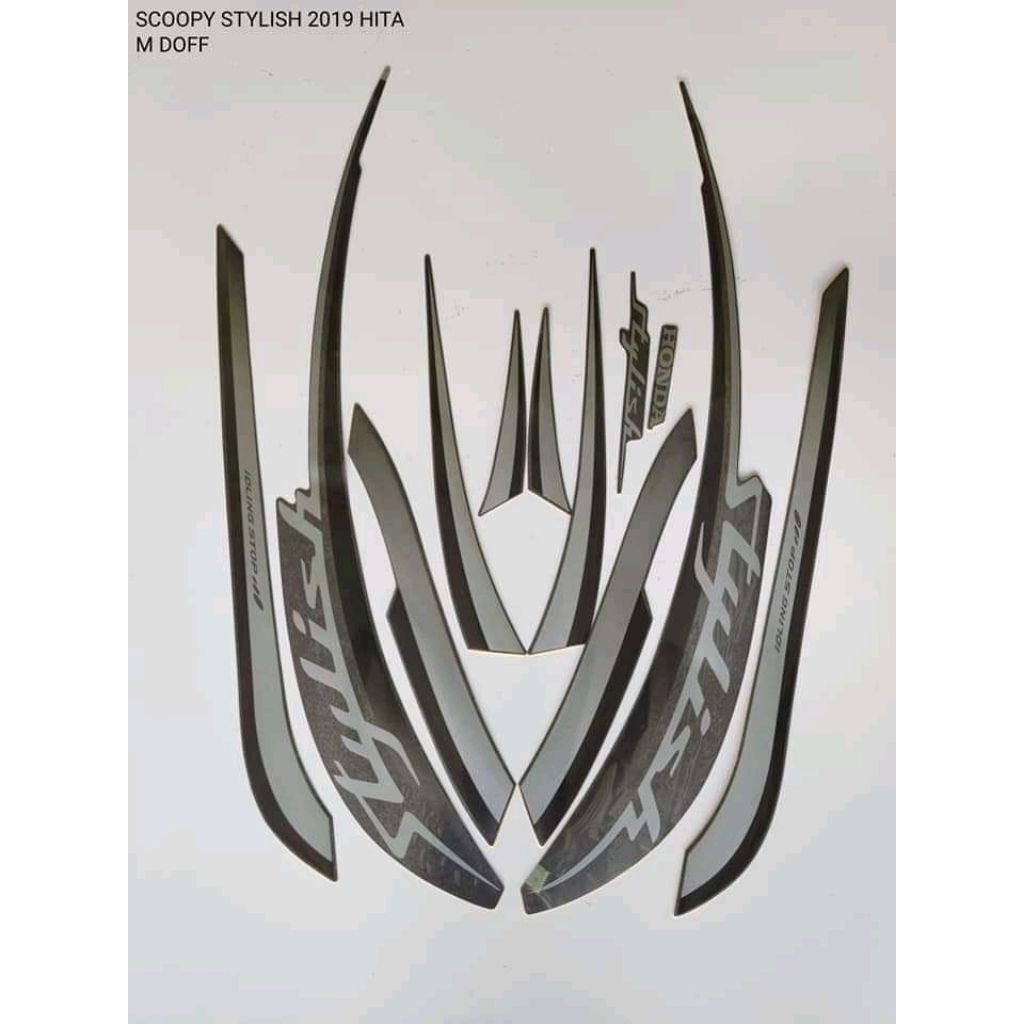 striping stiker Honda Scoopy staylis 2019 abu doff.merah doff list standar berkualitas termurah terb
