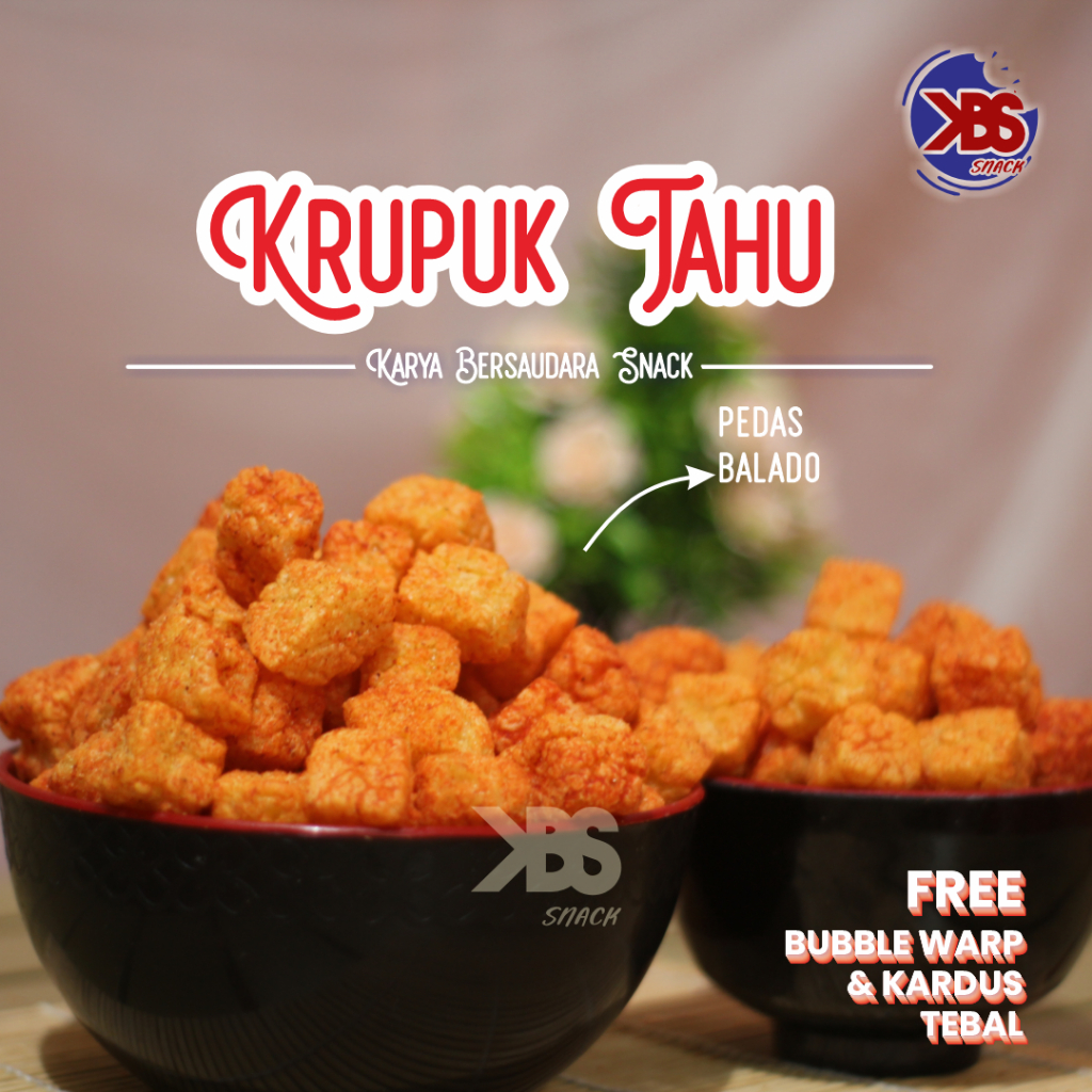 

Kerupuk Tahu Kotak Balado Pedas Renyah Gurih Premium Snack Cemilan Krupuk Enak Camilan - KBS
