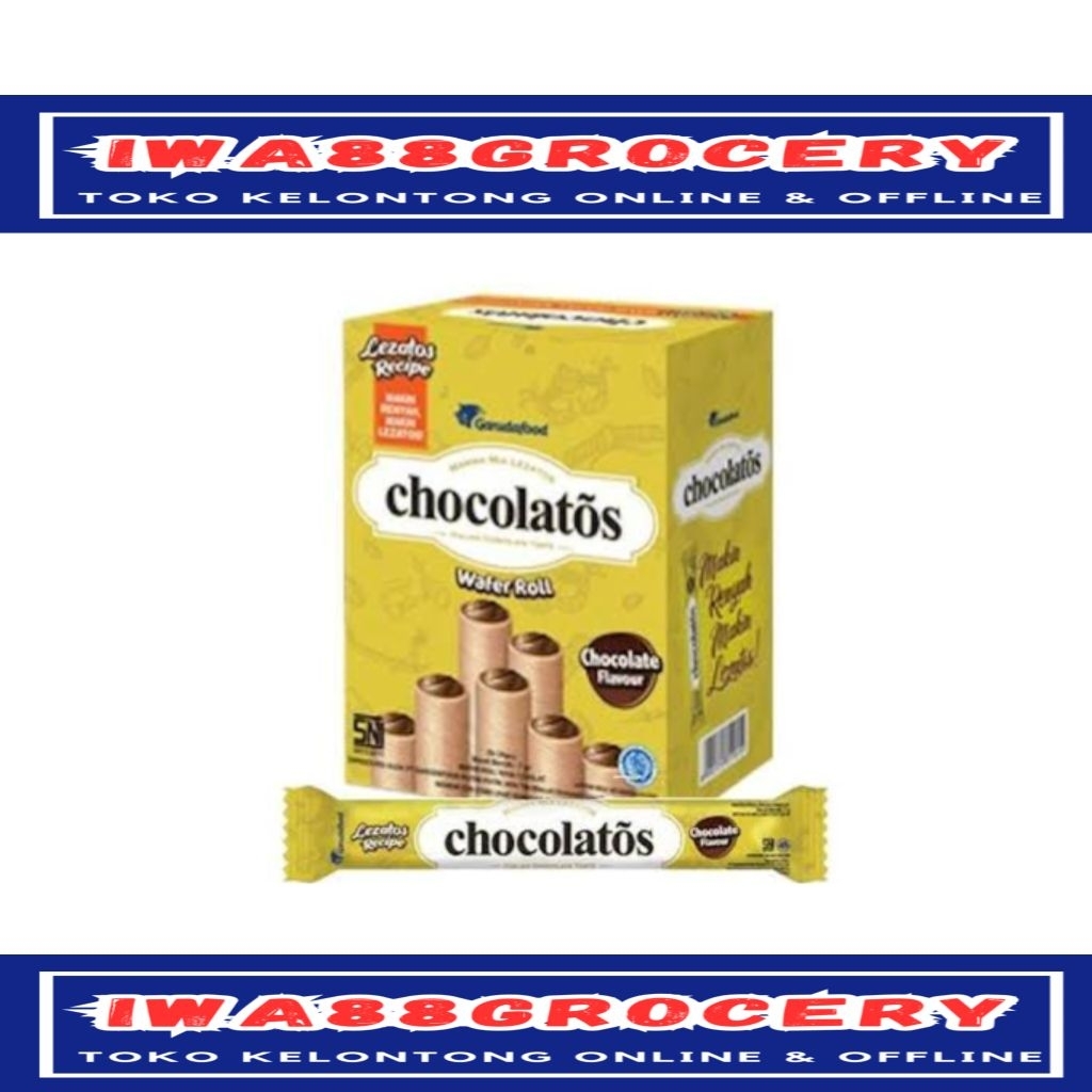 

chocolatos wafer roll isi 24pcs box