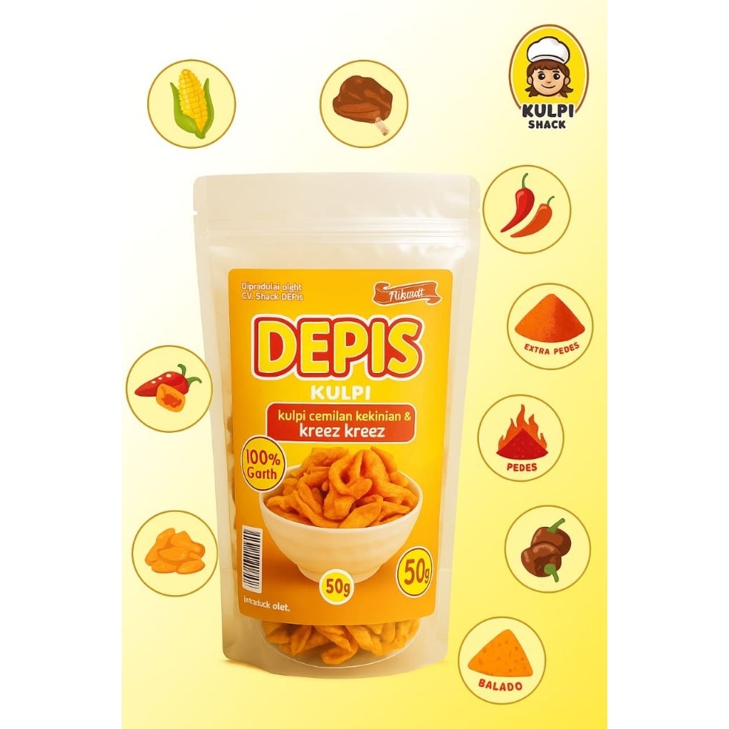 

Snack kulpi kemasan 300grm rasa sapi panggang