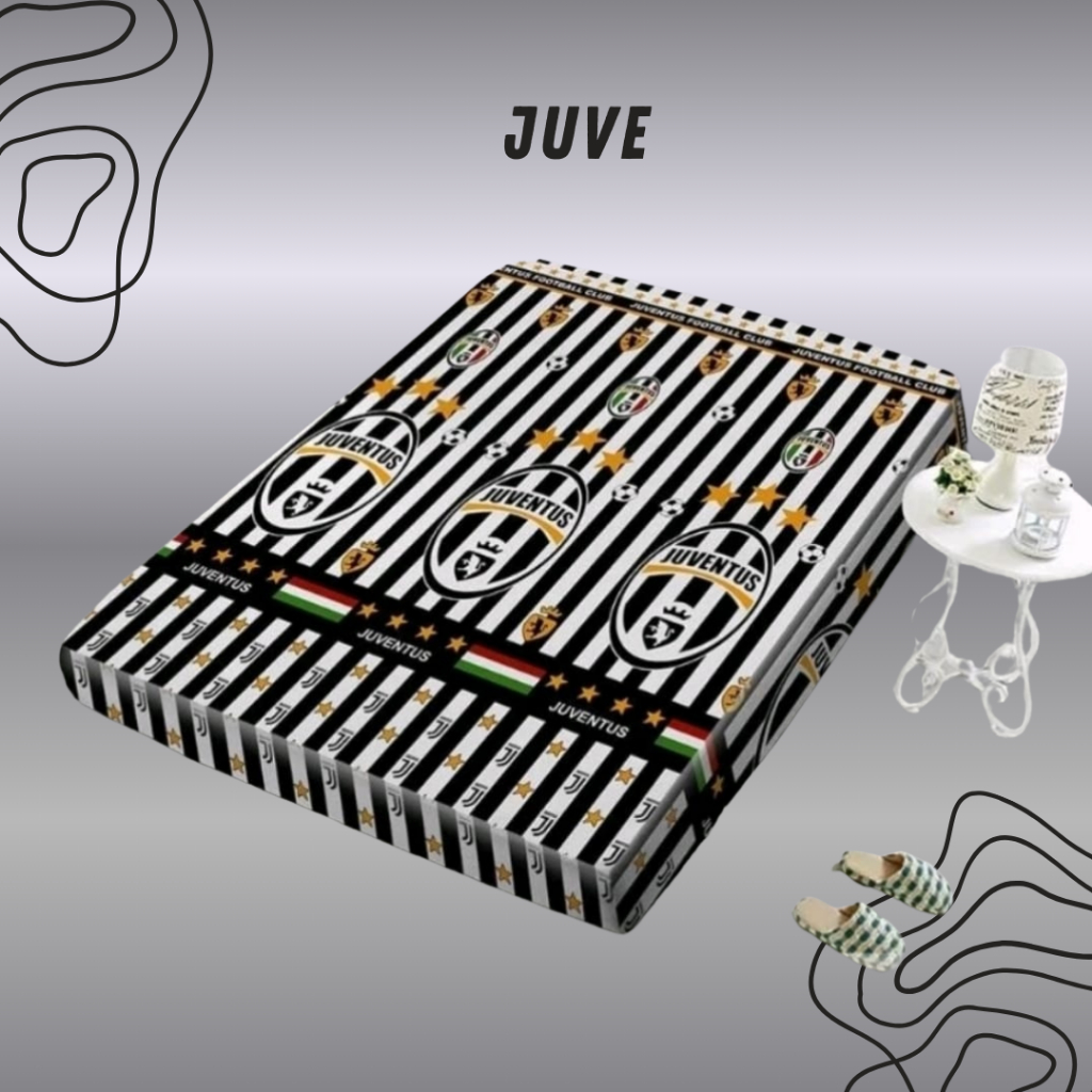 Cover Kasur Resleting Motif Club Bola Internasinal Terlaris