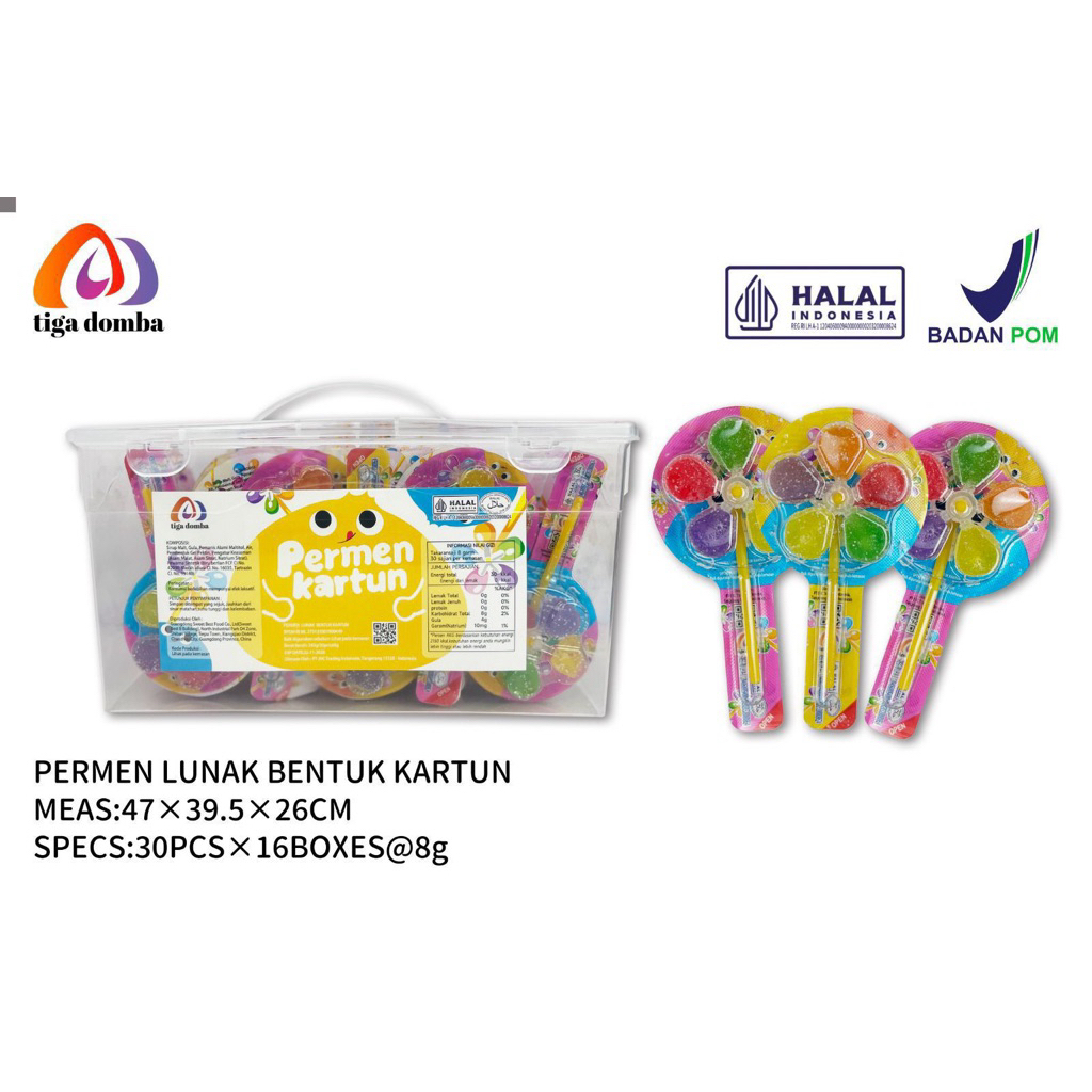 

PERMEN KINCIR / PERMEN KARTUN TIGA DOMBA ISI 30pc