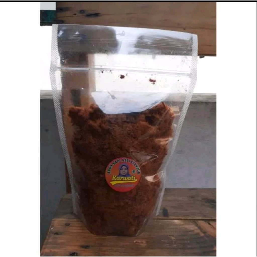 

Abon sapi karwati kemasan pouch Ziplock