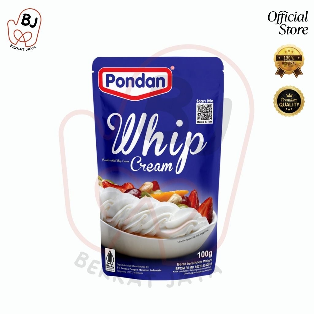

Pondan Whip Cream 100g, 150g, 200g