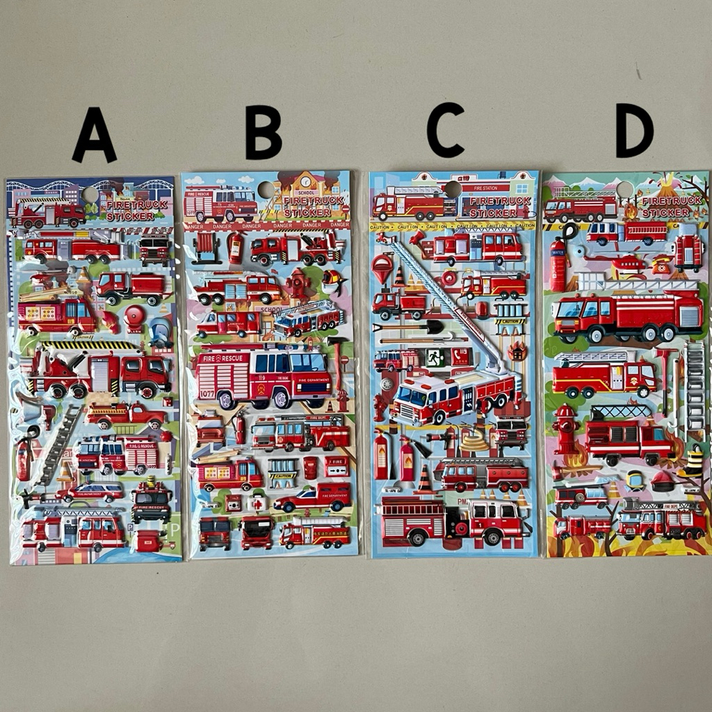 

Stiker Timbul Premium Anak Laki Laki Firetruck Mobil