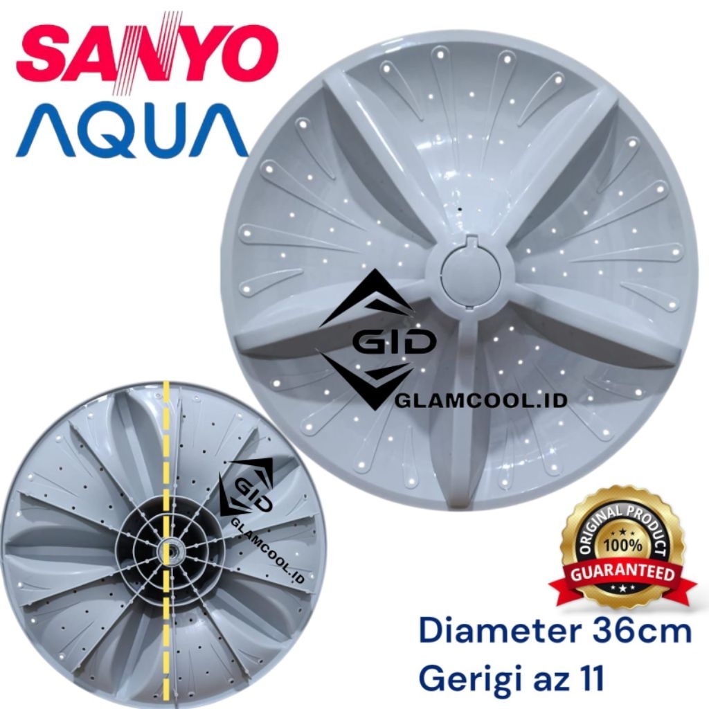 PULSATOR MESIN CUCI SANYO 1 TABUNG  TOP LOADING DIAMETER 36CM GERIGI AZ11 AQW 99XTF-H AQW 99TX-H ASW