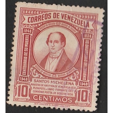 

A 12154 SATU BUAH PRANGKO VENEZUELA NOMINAL 10 CENTIMOS TEMA SANTOS MICHELENA DENGAN KONDISI SUDAH ADA CAP