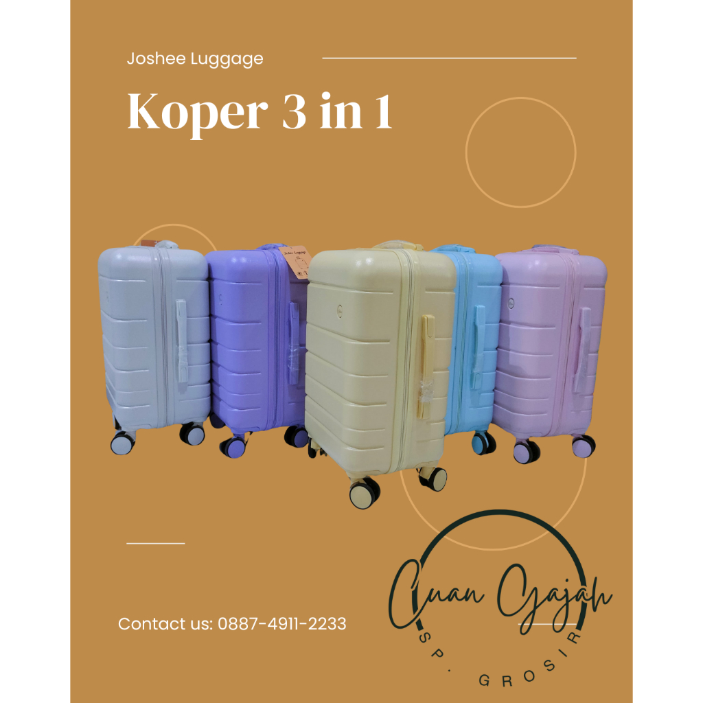 Koper 3 in 1 Lollipop Series Joshee Luggage