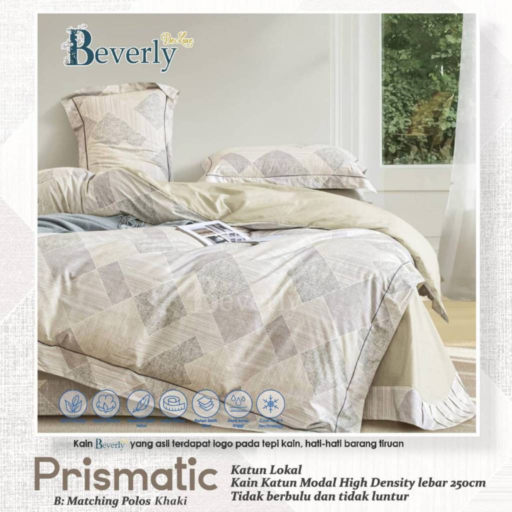 Sprei Katun BEVERLY PRISMATIC | Sprei Home Industry dari Katun CVC Premium | Sprei Uk.90,100,120,160