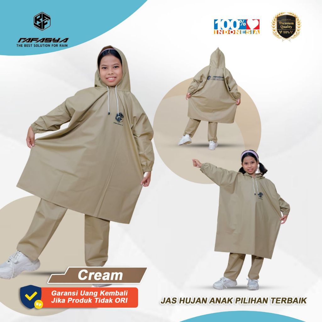 jas hujan ponco anak terbaik usia 7 - 12 tahun