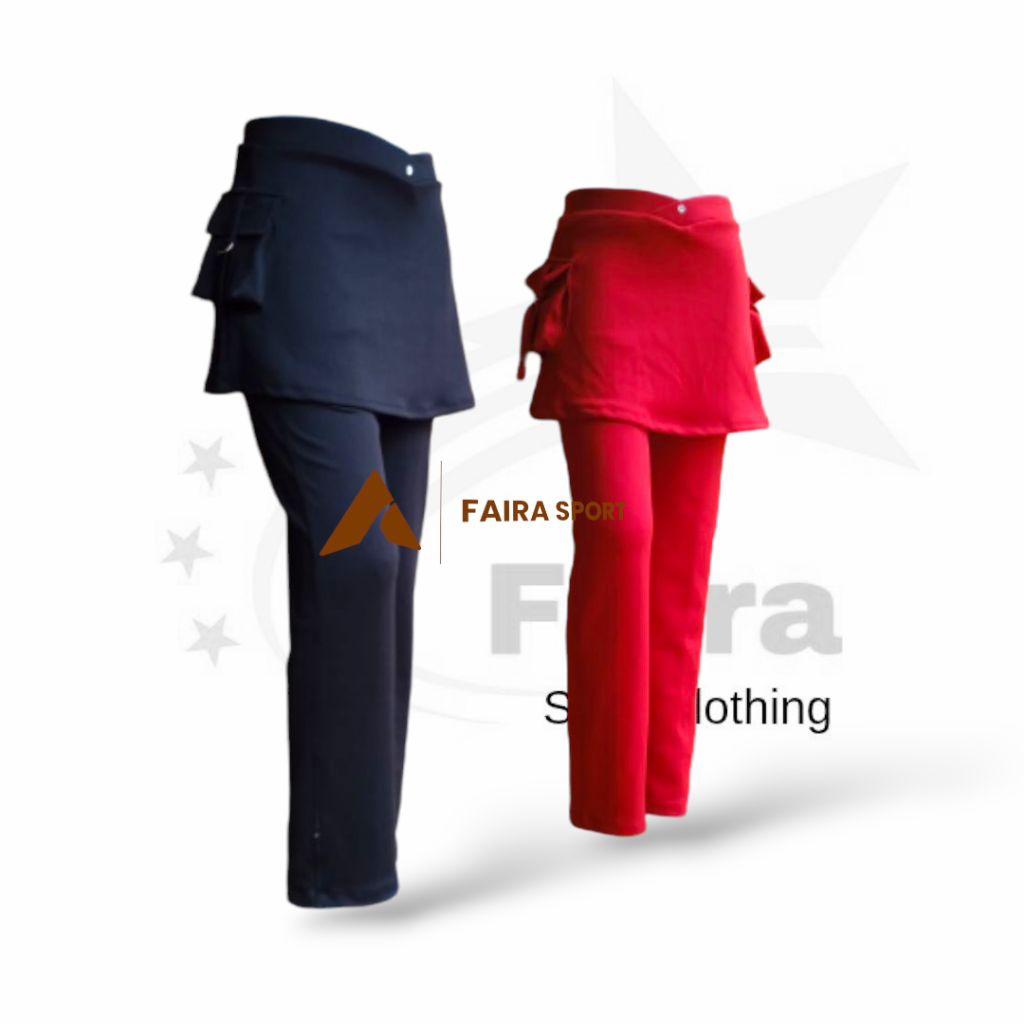 Celana Senam Rok Kantong -Celana Senam Wanita -Celana Rok kantong Cargo