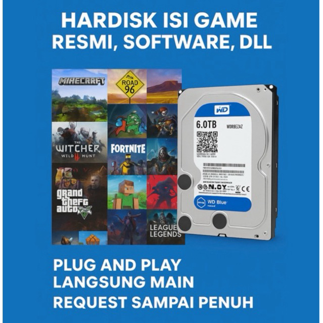 HARDISK 6TB 5TB 4TB 3TB 2TB 1TB BERGARANSI 3.5” hardisk pc, hdd pc, hardisk 1tb, hardisk 2tb, hardis