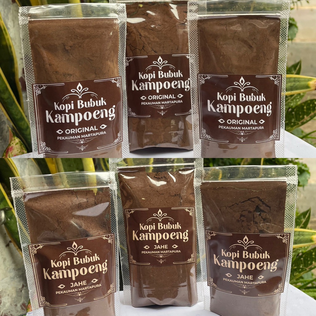

Kopi Bubuk Kampoeng Asli produksi Matapura original dan jahe