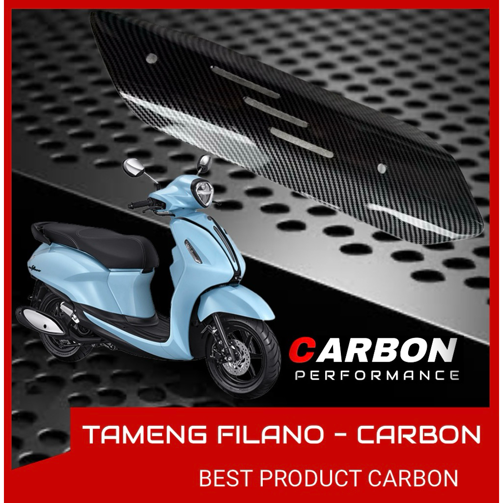 TUTUP KNALPOT GRAND FILANO CARBON GLOSY ▪️tameng knalpot grand filano carbon / knalpot Cover carbon 