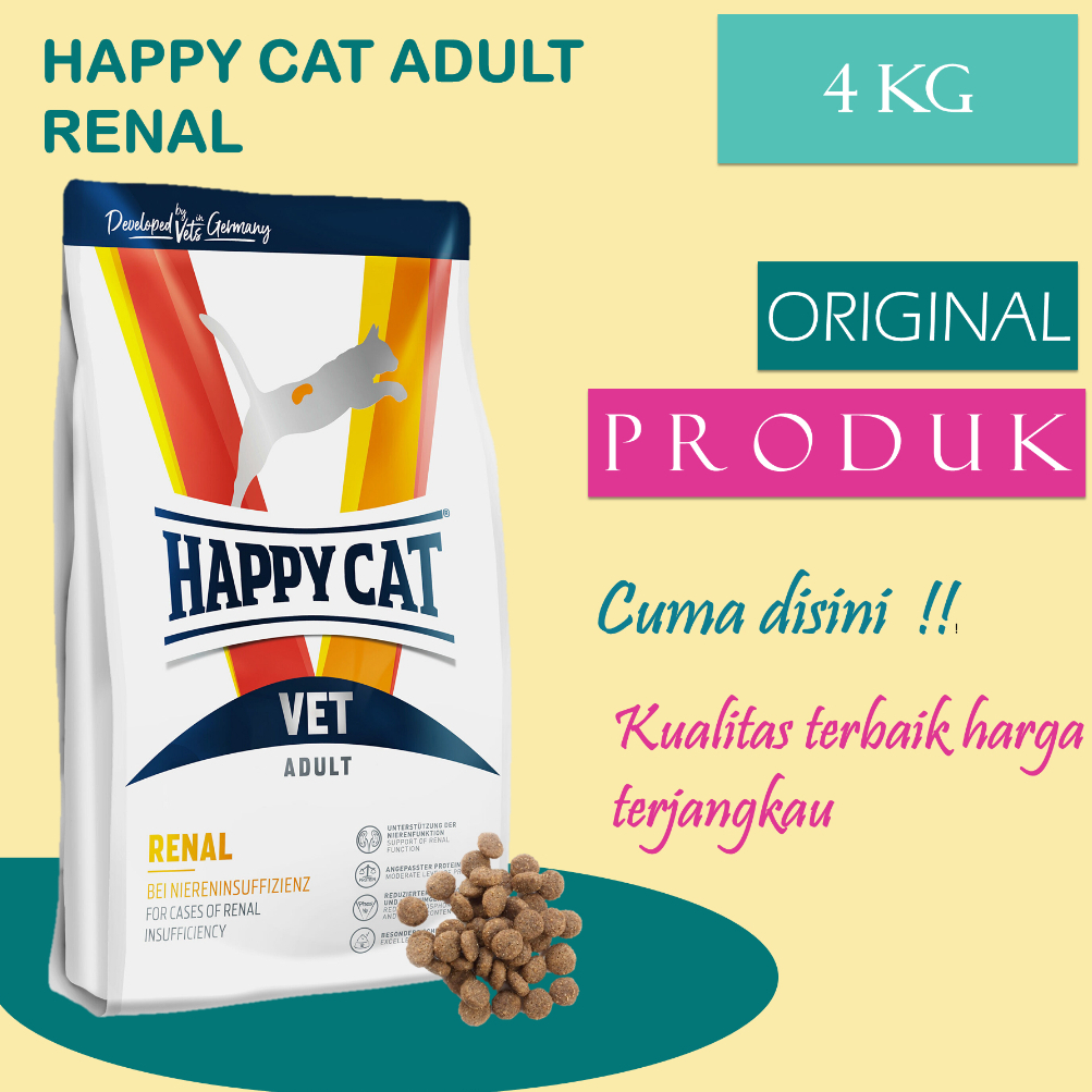 [TERMURAH 1] HAPPY CAT RENAL 4KG KEMASAN BENING