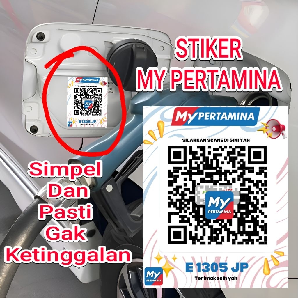 

Stiker Barcode my pertamina dan Qriss pembayaran custom