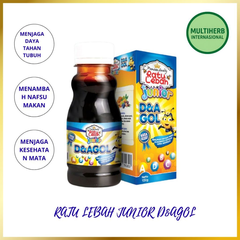 

Madu Anak Ratu Lebah Junior DHA GOLD Plus Omega 3 Penambah Nafsu Makan Dan Pintar Anak