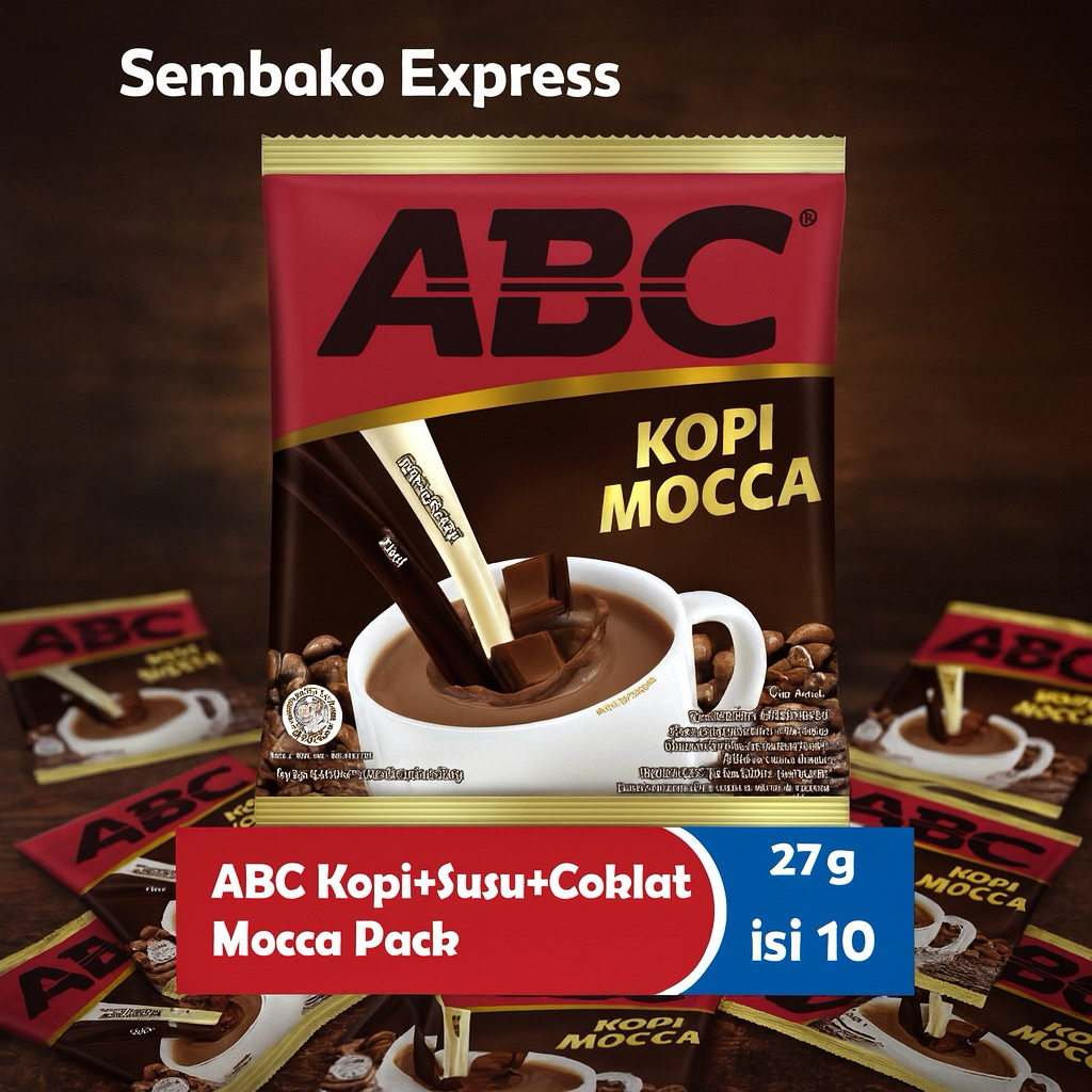 

ABC Kopi Mocca Pack 27g x 10 Sachet – Perpaduan Kopi, Susu, dan Cokelat
