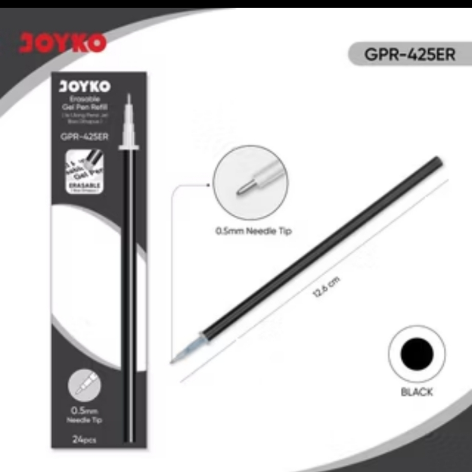 

Joyko Refill 1 Pcs Erasable Gel Pen Bisa Dihapus GPR-425ER 0.5 mm Isi Ulang Pena Isi Pulpen