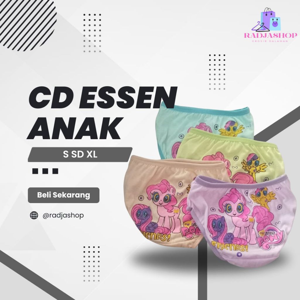 6 Pcs Cd Anak Essen Ceria , Celana Dalam Anak Perempuan