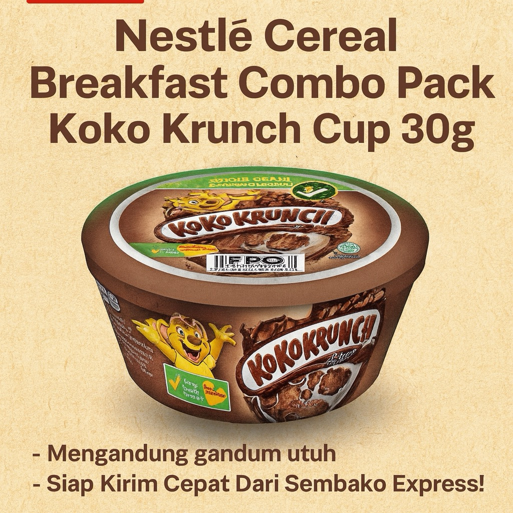 

Nestle Koko Krunch Cup 30g – Sarapan Sereal Cokelat Praktis