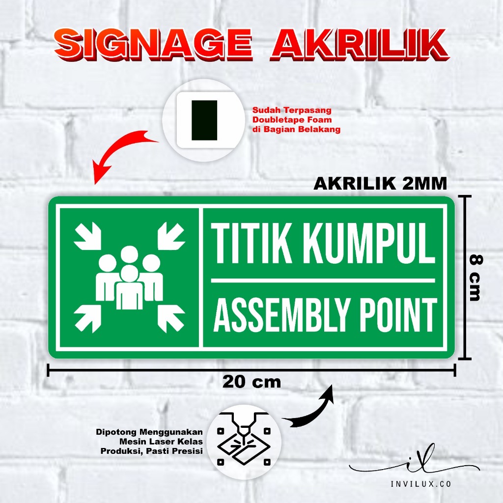 

PAPAN SIGNAGE AKRILIK PREMIUM - AKRILIK SIMBOL TITIK KUMPUL
