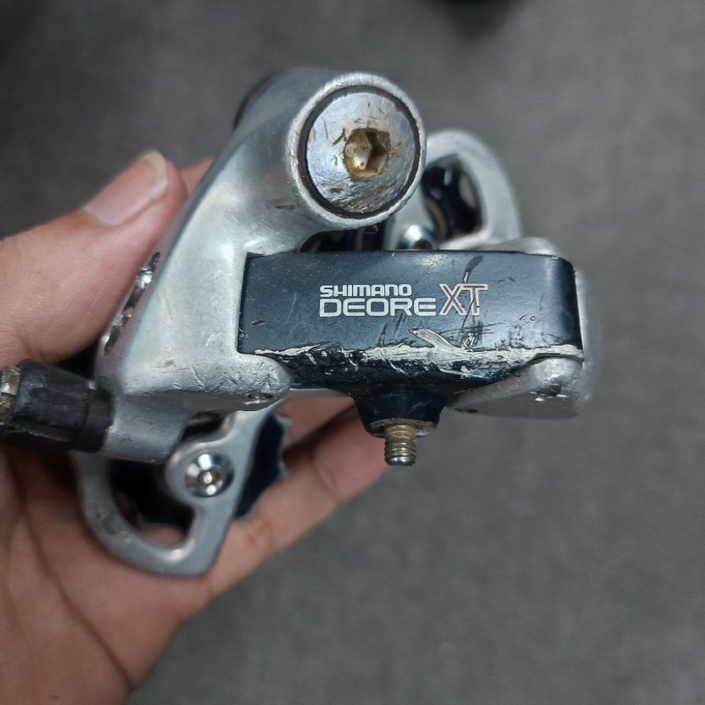 Shimano deore xt rd-m735 short cage vintage mtb gravel commuter touring bike
