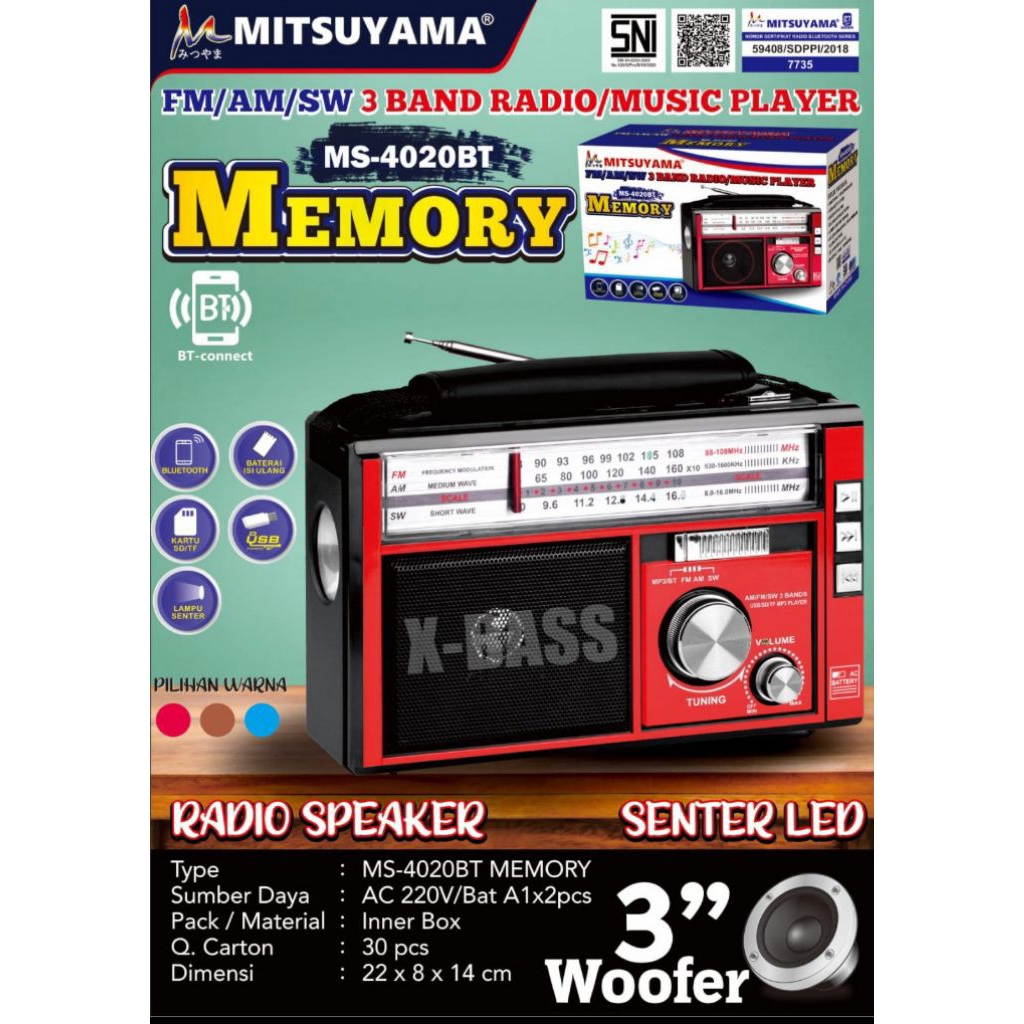 RADIO JADUL CANGGIH BLUETOOTH MITSUYAMA