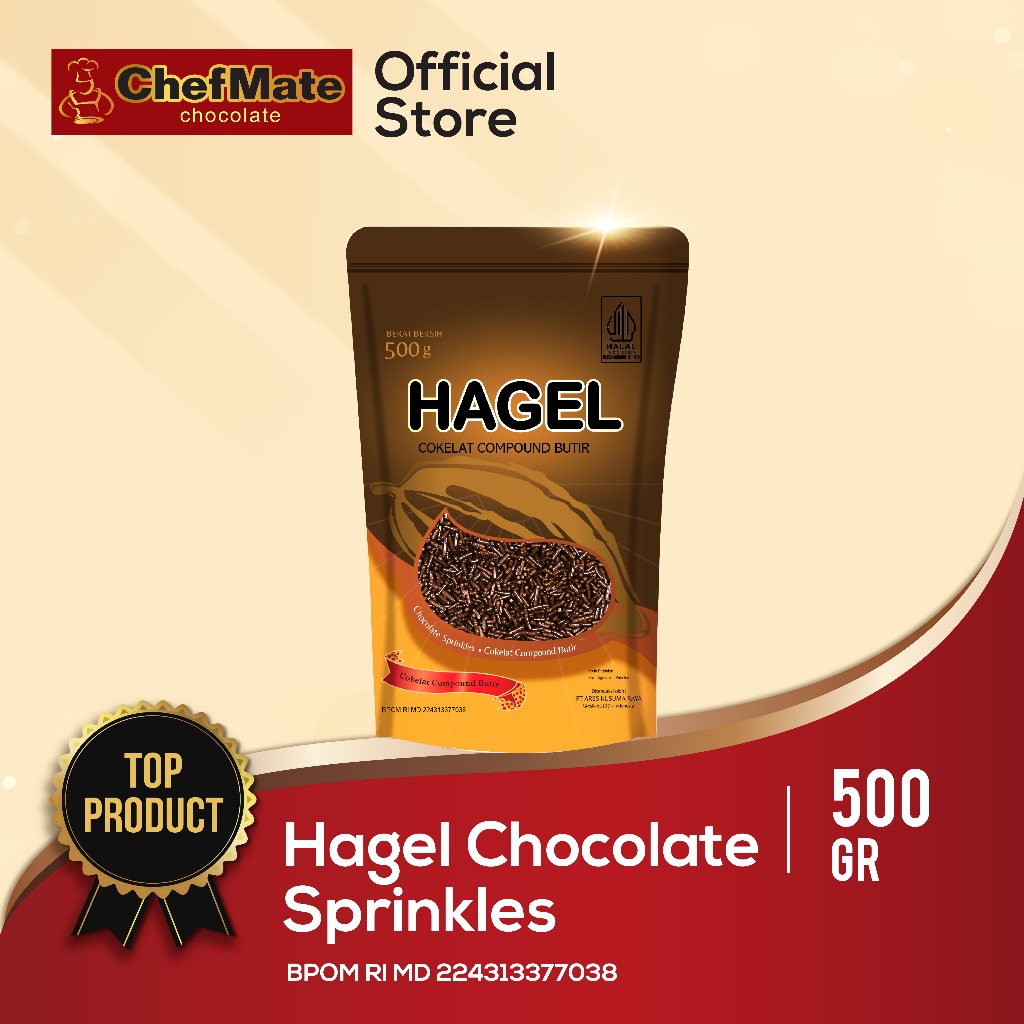 

MEISES HAGEL 500 GR/MEISES PREMIUM MEISES DARK CHOCOLATE/DARK COKLAT/MISIS /MESES/MIESES COKLAT/COKELAT PREMIUM/MEISES TOPPING KUE/MEISES DONAT/MEISES BAKE STABLE/MEISES CHEFMATE