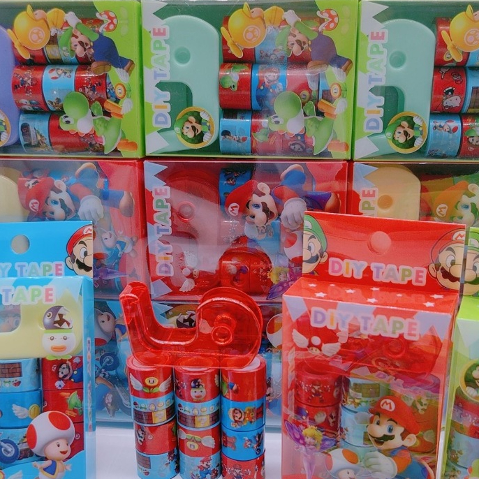 

Set Mini Isolasi Tape 9in1 + Alat Dispenser Mini Stationary Mix Decotape Diy Motif Mix