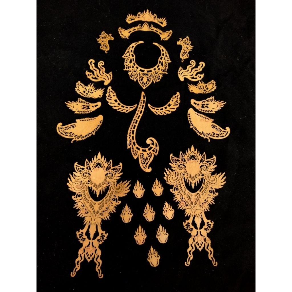 PERHIASAN PAYASAN LASER OGOH-OGOH MINI PUTIHAN