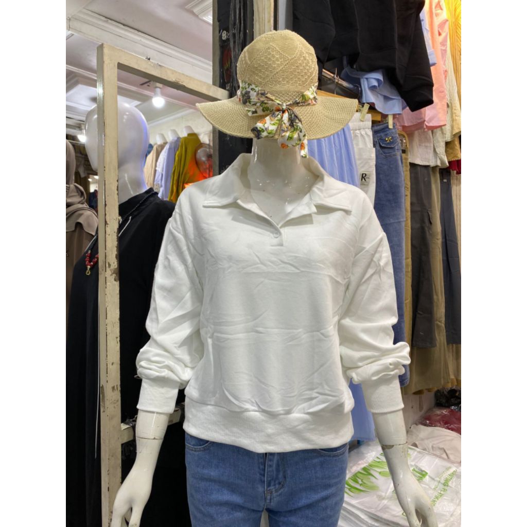 New Arrival#A01.15K - Atasan Blouse Kerah Bangkok Import Premium Pakaian Wanita Terbaru Kekinian / B