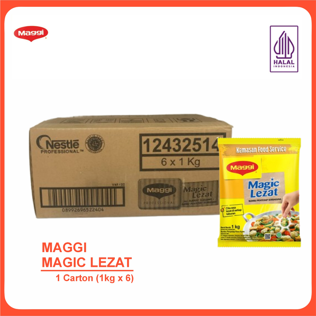 

(Carton) Maggi Magic Lezat Pouch 1kg x 6 Bumbu Penyedap Rasa Serbaguna