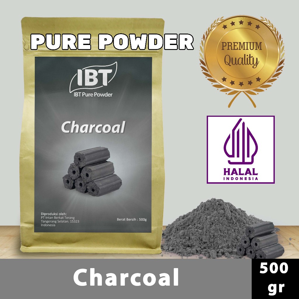 

Pure Charcoal Powder Essence Murni Bubuk Import Makanan Kue