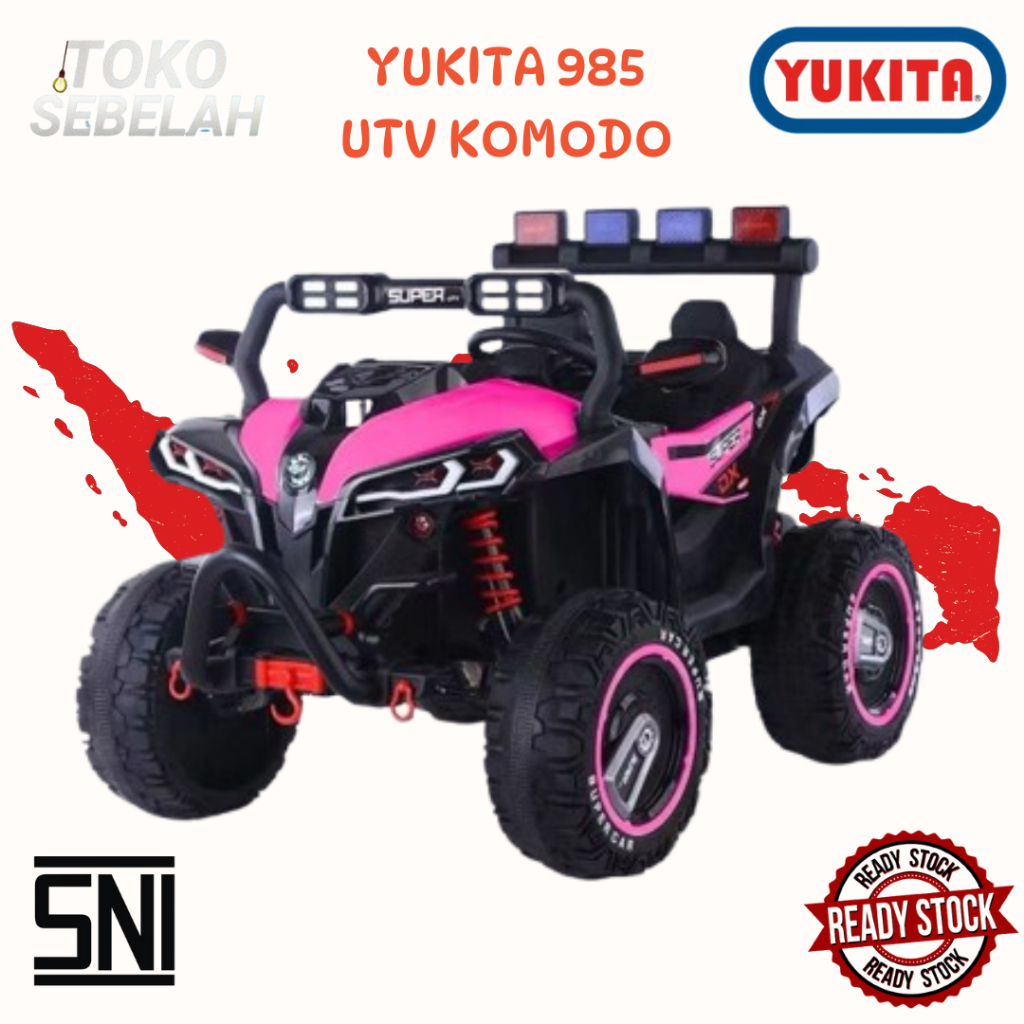 Mainan aki anak-YUKITA 985 ( UTV KOMODO ) - Merah