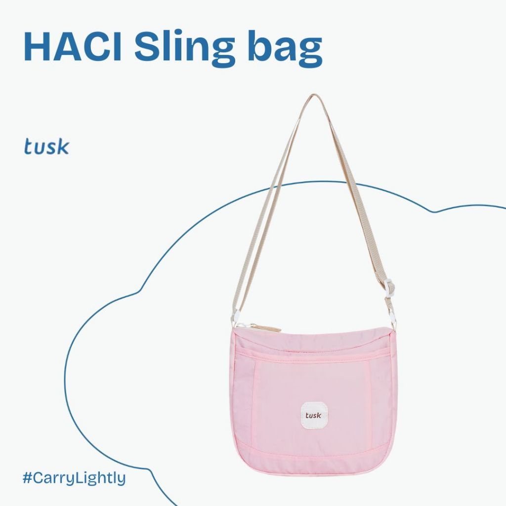 Tusk Tas Selempang Wanita Pria Haci Sakura Tas Bahu Sling Bag