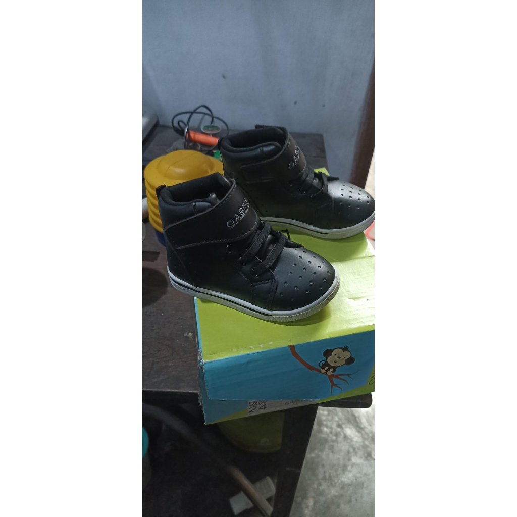 Gabino Sepatu Anak Sepatu Baby Sepatu Hitam Panjang Ukuran 24
