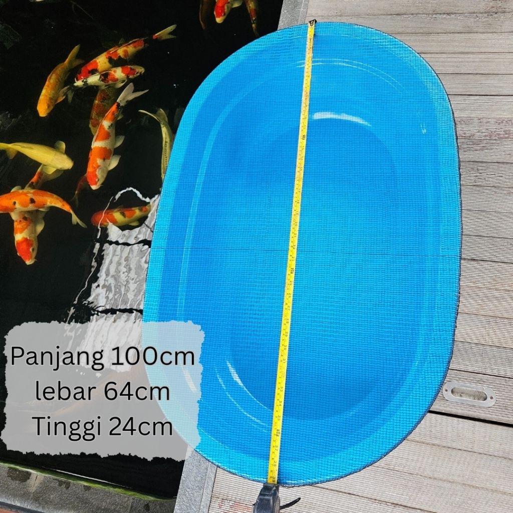 Bak karantina ikan koi 100cm + tutup waring