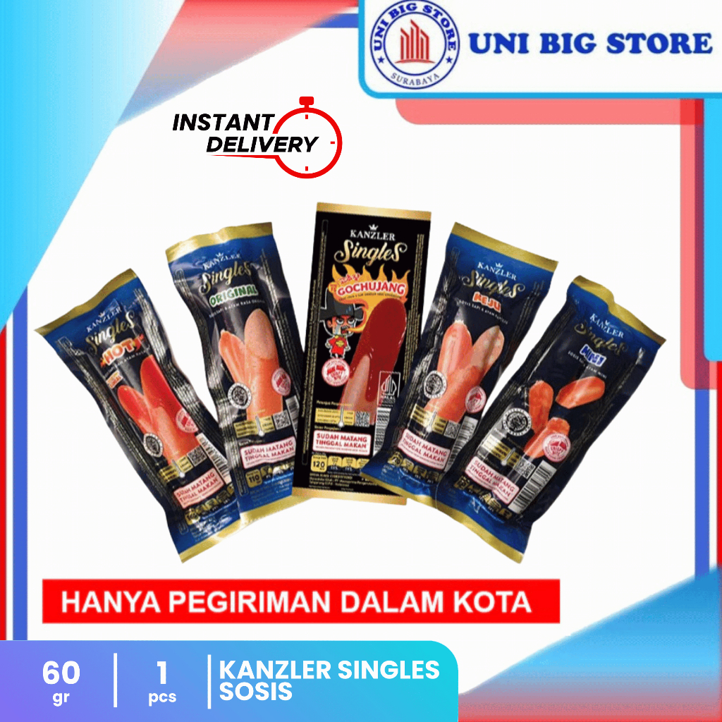 

Kanzler Singles Sosis Siap Makan Original Keju Hot Pedas Mini 60 gr