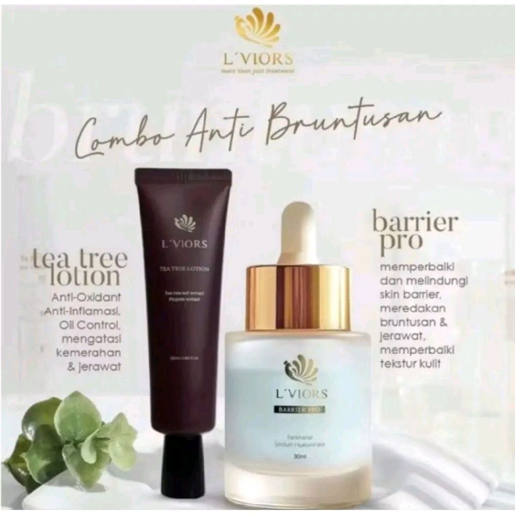 Lviors Anti Acne/Paket Bruntusan/Paket Jerawat/Lviors Barrier Pro/Lviors Tea Tree Lotion